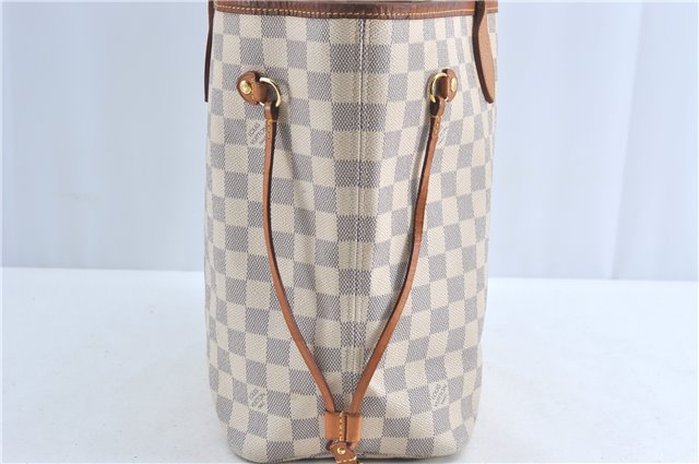Authentic Louis Vuitton Damier Azur Neverfull MM Tote Bag N51107 LV H9834