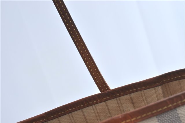 Authentic Louis Vuitton Damier Azur Neverfull MM Tote Bag N51107 LV H9834