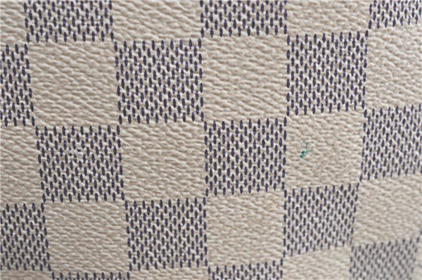 Authentic Louis Vuitton Damier Azur Neverfull MM Tote Bag N51107 LV H9834