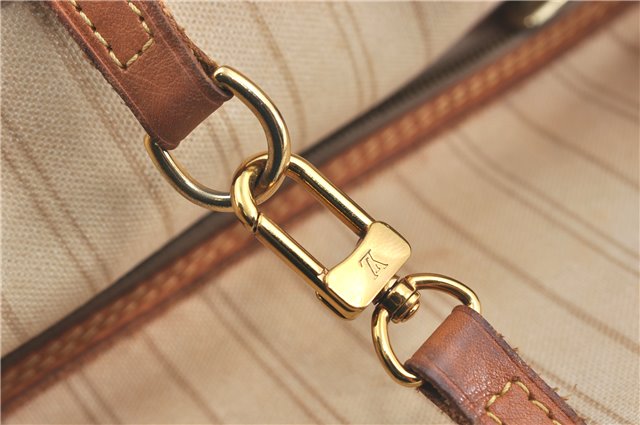 Authentic Louis Vuitton Damier Azur Neverfull MM Tote Bag N51107 LV H9834