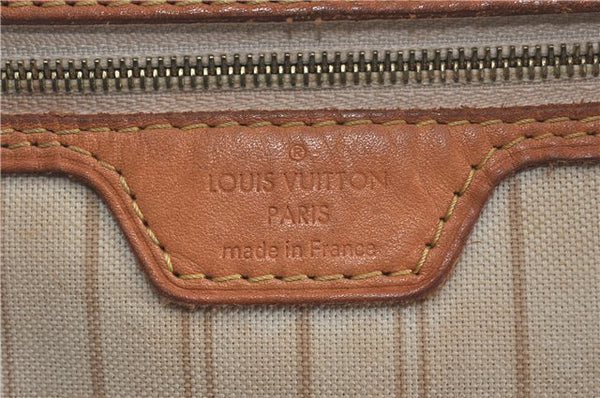 Authentic Louis Vuitton Damier Azur Neverfull MM Tote Bag N51107 LV H9834