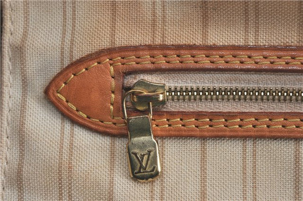 Authentic Louis Vuitton Damier Azur Neverfull MM Tote Bag N51107 LV H9834