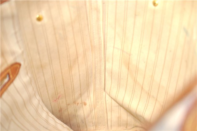 Authentic Louis Vuitton Damier Azur Neverfull MM Tote Bag N51107 LV H9834