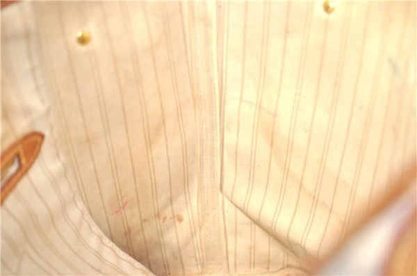 Authentic Louis Vuitton Damier Azur Neverfull MM Tote Bag N51107 LV H9834