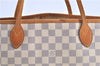Authentic Louis Vuitton Damier Azur Neverfull MM Tote Bag N51107 LV H9900
