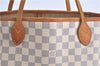 Authentic Louis Vuitton Damier Azur Neverfull MM Tote Bag N51107 LV H9900