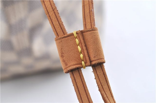 Authentic Louis Vuitton Damier Azur Neverfull MM Tote Bag N51107 LV H9900