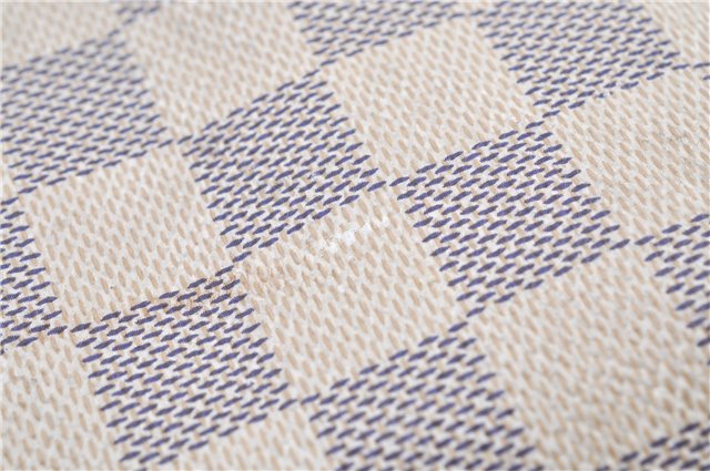 Authentic Louis Vuitton Damier Azur Neverfull MM Tote Bag N51107 LV H9900