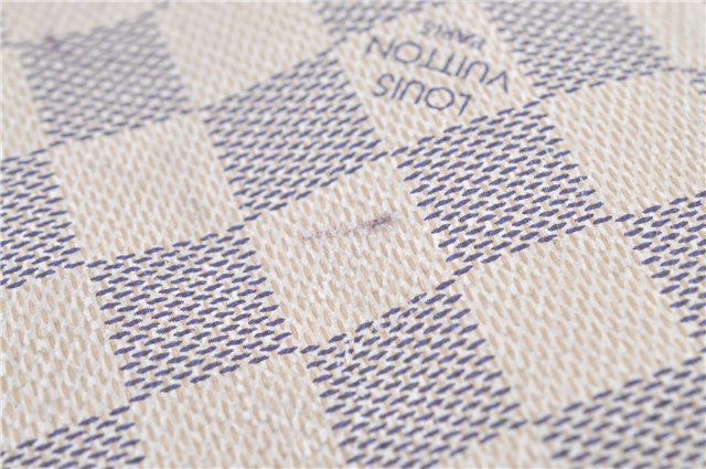 Authentic Louis Vuitton Damier Azur Neverfull MM Tote Bag N51107 LV H9900