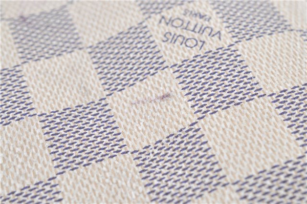 Authentic Louis Vuitton Damier Azur Neverfull MM Tote Bag N51107 LV H9900