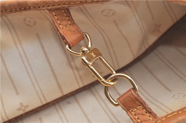 Authentic Louis Vuitton Damier Azur Neverfull MM Tote Bag N51107 LV H9900