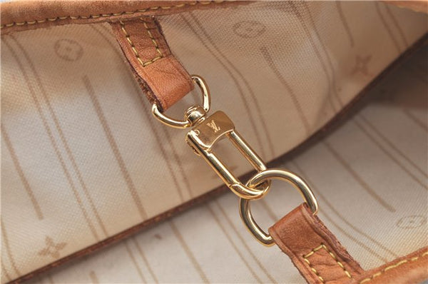 Authentic Louis Vuitton Damier Azur Neverfull MM Tote Bag N51107 LV H9900