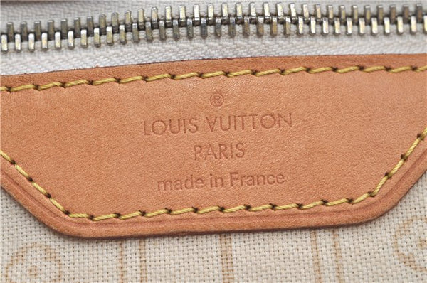 Authentic Louis Vuitton Damier Azur Neverfull MM Tote Bag N51107 LV H9900