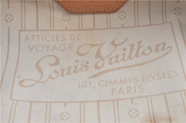 Authentic Louis Vuitton Damier Azur Neverfull MM Tote Bag N51107 LV H9900