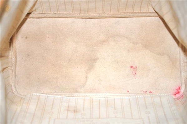 Authentic Louis Vuitton Damier Azur Neverfull MM Tote Bag N51107 LV H9900