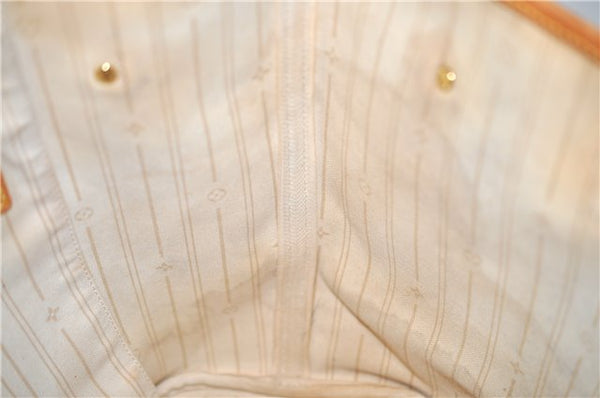 Authentic Louis Vuitton Damier Azur Neverfull MM Tote Bag N51107 LV H9900