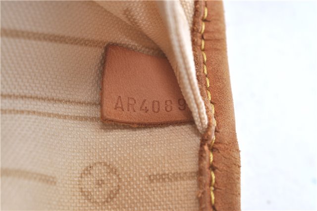 Authentic Louis Vuitton Damier Azur Neverfull MM Tote Bag N51107 LV H9900