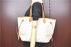 Authentic Louis Vuitton Damier Azur Neverfull MM Tote Bag N51107 LV H9900