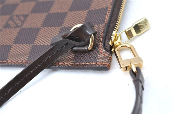 Authentic Louis Vuitton Damier Neverfull Pouch Purse Clutch LV H9981
