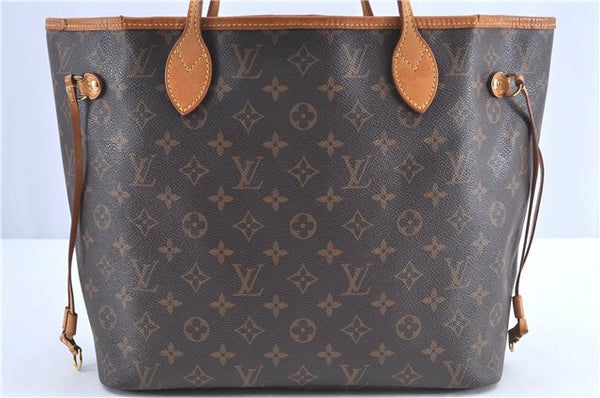 Auth Louis Vuitton Monogram Neverfull MM Cerise Red Tote Bag M41177 LV J0110