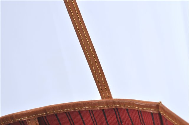 Auth Louis Vuitton Monogram Neverfull MM Cerise Red Tote Bag M41177 LV J0110
