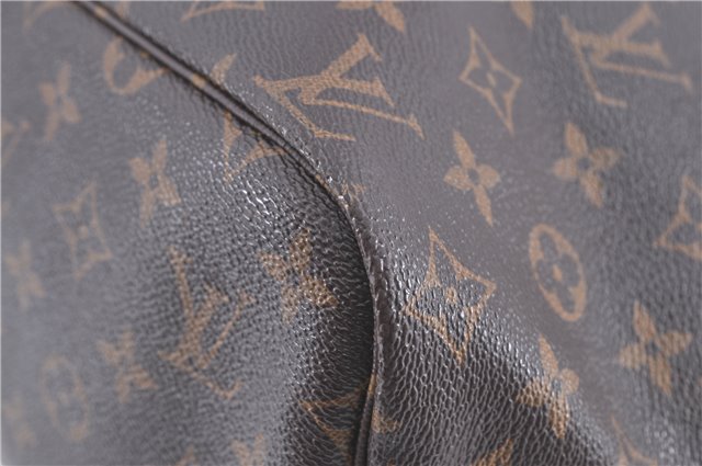 Auth Louis Vuitton Monogram Neverfull MM Cerise Red Tote Bag M41177 LV J0110