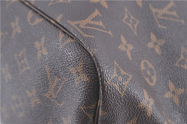 Auth Louis Vuitton Monogram Neverfull MM Cerise Red Tote Bag M41177 LV J0110