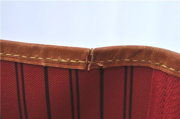 Auth Louis Vuitton Monogram Neverfull MM Cerise Red Tote Bag M41177 LV J0110