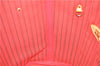 Auth Louis Vuitton Monogram Neverfull MM Cerise Red Tote Bag M41177 LV J0110