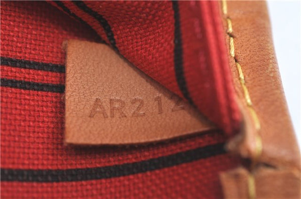 Auth Louis Vuitton Monogram Neverfull MM Cerise Red Tote Bag M41177 LV J0110