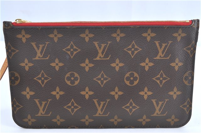Auth Louis Vuitton Monogram Neverfull MM Cerise Red Tote Bag M41177 LV J0110