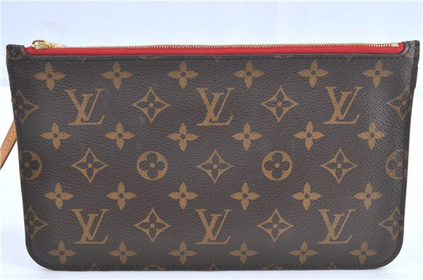 Auth Louis Vuitton Monogram Neverfull MM Cerise Red Tote Bag M41177 LV J0110