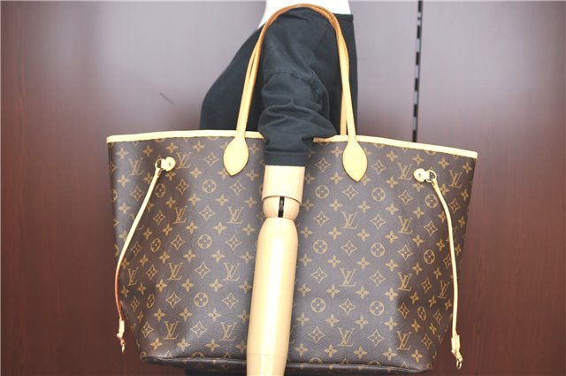 Authentic Louis Vuitton Monogram Neverfull GM Tote Bag M40157 LV J0613