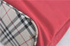 Authentic BURBERRY BLUE LABEL Check Shoulder Bag Purse Nylon Leather Red J0628