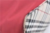 Authentic BURBERRY BLUE LABEL Check Shoulder Bag Purse Nylon Leather Red J0628