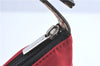 Authentic BURBERRY BLUE LABEL Check Shoulder Bag Purse Nylon Leather Red J0628
