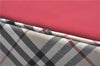 Authentic BURBERRY BLUE LABEL Check Shoulder Bag Purse Nylon Leather Red J0628
