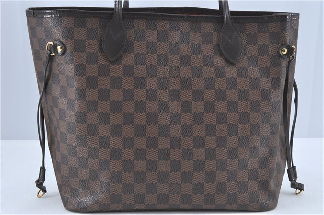 Authentic Louis Vuitton Damier Neverfull MM Shoulder Tote Bag N41358 LV J0799
