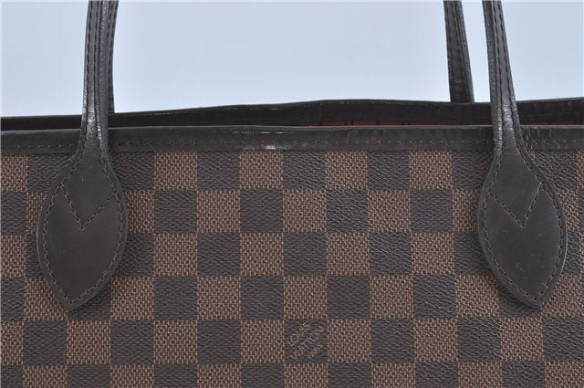 Authentic Louis Vuitton Damier Neverfull MM Shoulder Tote Bag N41358 LV J0799