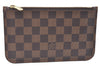 Authentic Louis Vuitton Damier Neverfull Pouch Purse Clutch Bag LV J1068