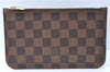 Authentic Louis Vuitton Damier Neverfull Pouch Purse Clutch Bag LV J1068
