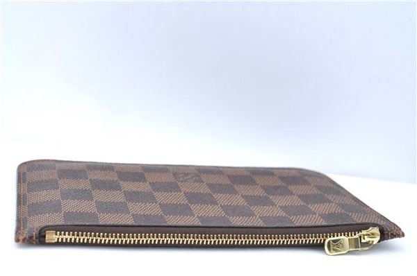 Authentic Louis Vuitton Damier Neverfull Pouch Purse Clutch Bag LV J1068
