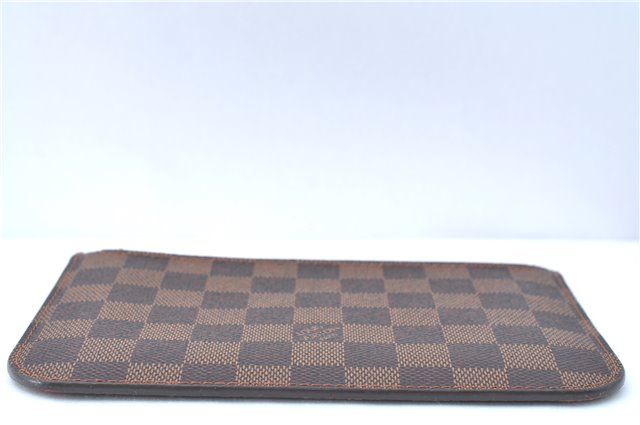 Authentic Louis Vuitton Damier Neverfull Pouch Purse Clutch Bag LV J1068