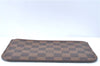 Authentic Louis Vuitton Damier Neverfull Pouch Purse Clutch Bag LV J1068
