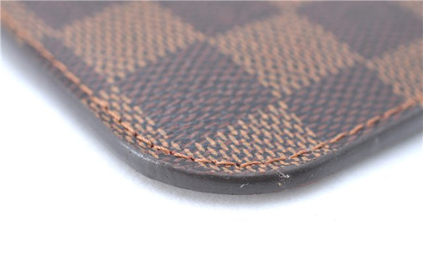 Authentic Louis Vuitton Damier Neverfull Pouch Purse Clutch Bag LV J1068