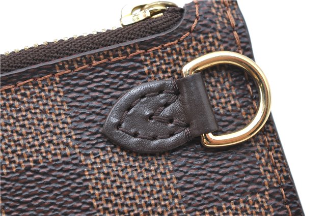 Authentic Louis Vuitton Damier Neverfull Pouch Purse Clutch Bag LV J1068