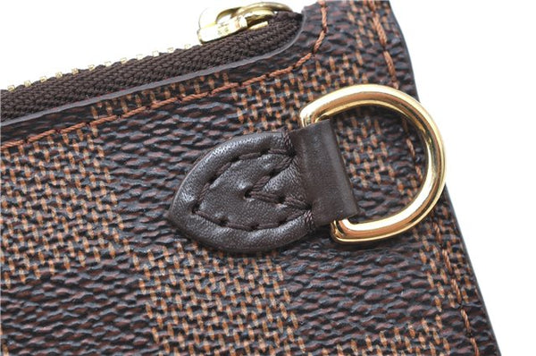 Authentic Louis Vuitton Damier Neverfull Pouch Purse Clutch Bag LV J1068