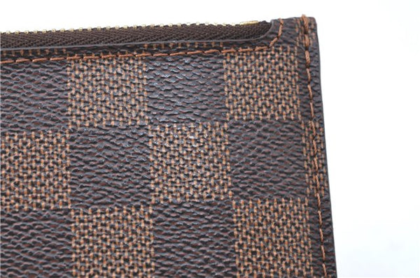Authentic Louis Vuitton Damier Neverfull Pouch Purse Clutch Bag LV J1068