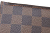 Authentic Louis Vuitton Damier Neverfull Pouch Purse Clutch Bag LV J1068