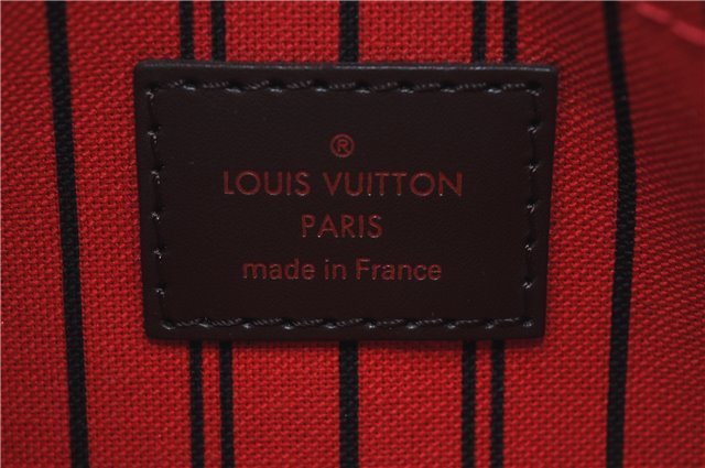 Authentic Louis Vuitton Damier Neverfull Pouch Purse Clutch Bag LV J1068